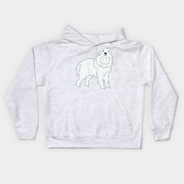 Great Pyrenees Kids Hoodie by saradaboru